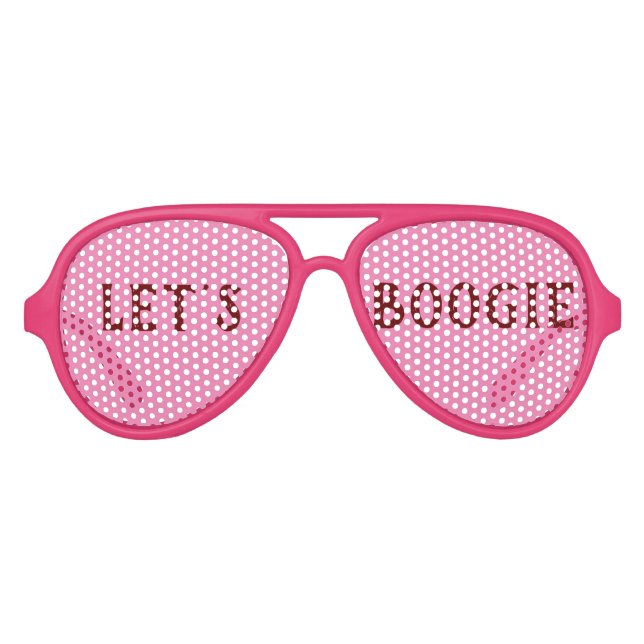 Lasst uns Boogie! Rosa Disco Partybrille (Vorderseite)