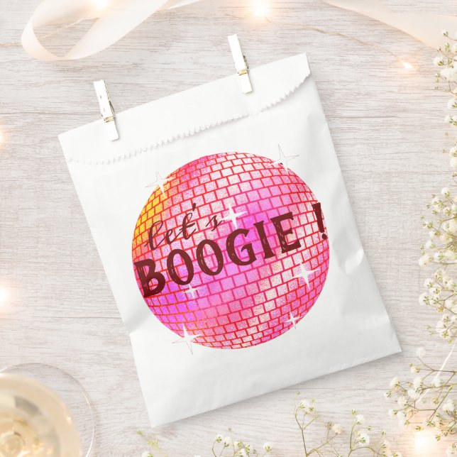 Lasst uns Boogie! Rosa Diskothek Geschenktütchen (Ausgeschnitten)