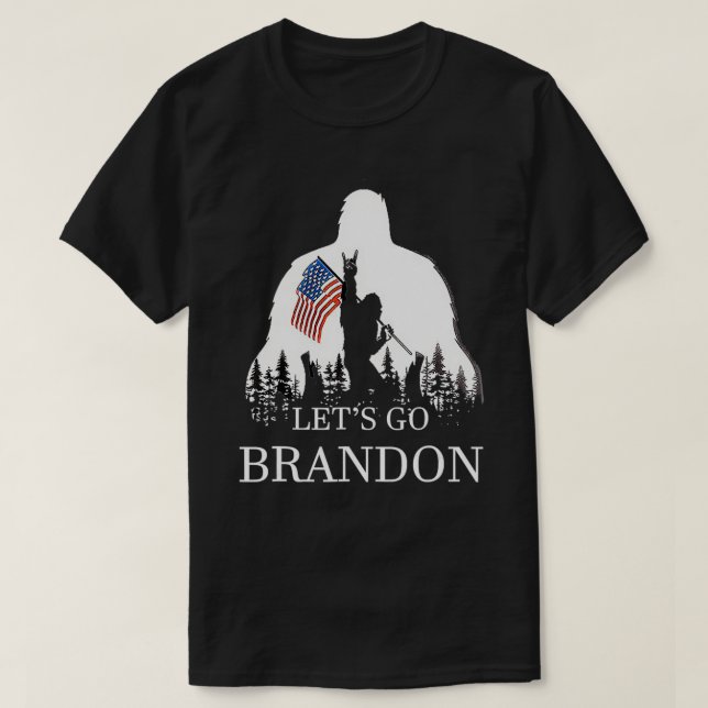 Lasst uns Brandon als US-Flag-Bigfoot T-Shirt (Design vorne)