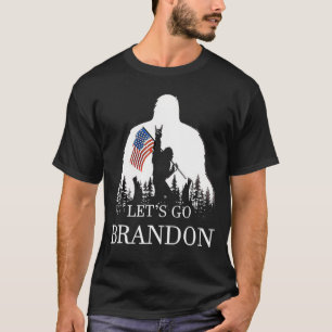 Lasst uns Brandon als US-Flag-Bigfoot T-Shirt