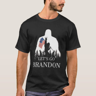 Lasst uns Brandon als US-Flag-Bigfoot T-Shirt