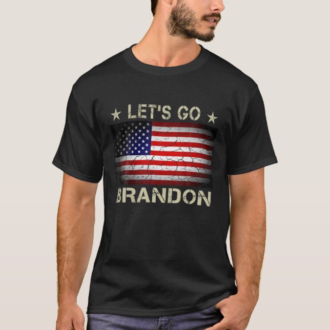 Lasst uns Brandon, das Retro der amerikanischen Fl T-Shirt (Vorderseite)