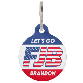 Lasst uns Brandon Fjb lustige Anti-Joe Biden Hund  Haustiermarke