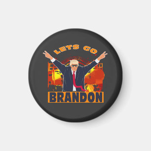 Lasst uns Brandon Funny Anti Biden Trump politisch Magnet