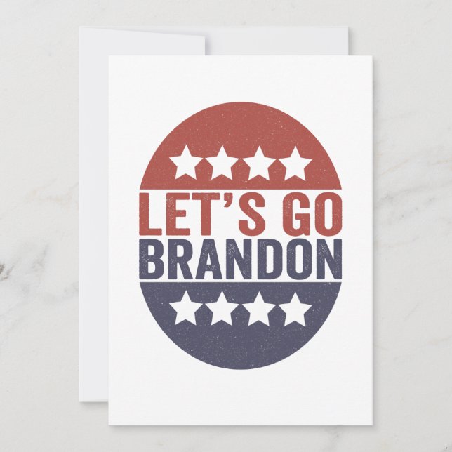 Lasst uns Brandon Funny Patriotic American Flag ge Dankeskarte (Vorderseite)