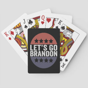Lasst uns Brandon Funny Patriotic American Flag ge Spielkarten