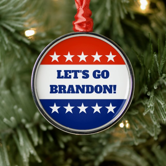 Lasst uns Brandon Metal Ornament gehen (Baum)