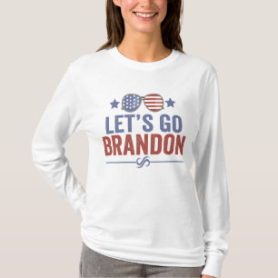 Lasst uns Brandon Patriotische Amerikanische Sonne T-Shirt
