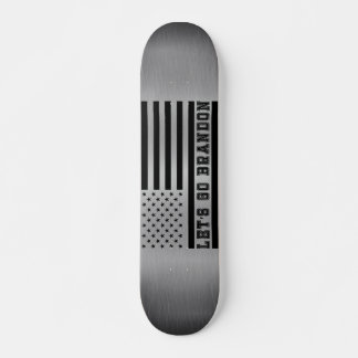 Lasst uns Brandon Stainless Steel Silver Metal Loo Skateboard