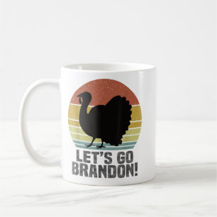 Lasst uns Brandon Thanksgiving Truthahn Retro Vint Kaffeetasse