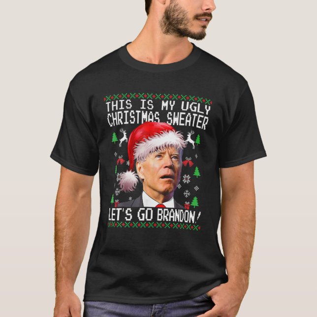 Lasst uns Branson Brandon Ugly Weihnachtskraut an  T-Shirt (Vorderseite)
