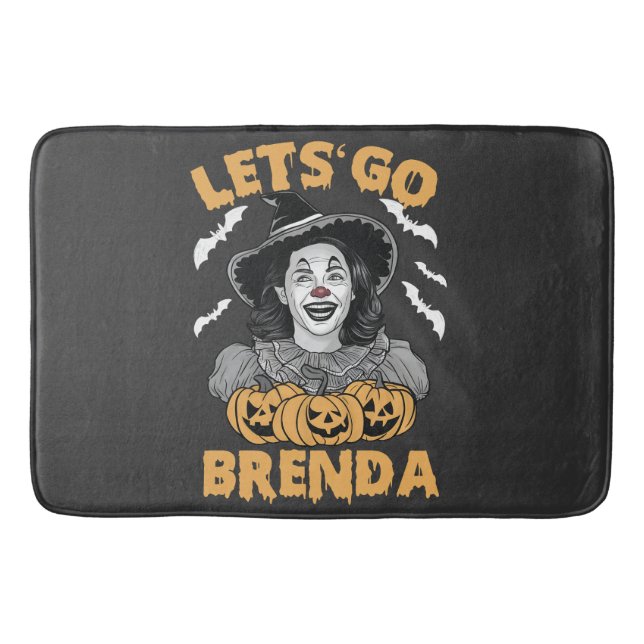 Lasst uns Brenda Spooky Halloween Kamala Harris ge Badematte (Vorderseite)