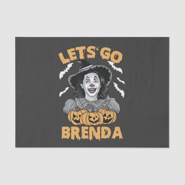 Lasst uns Brenda Spooky Halloween Kamala Harris ge Seidenpapier (Vorderseite)