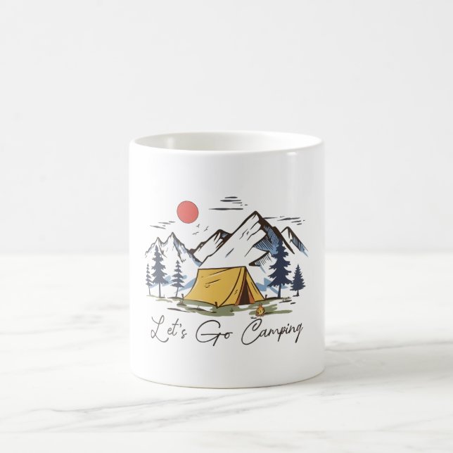 Lasst uns campen kaffeetasse (Mittel)