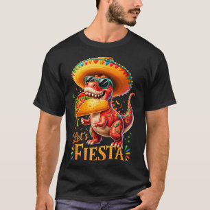 Lasst uns cinco de mayo Dinosaurier-Spaß feiern La T-Shirt
