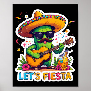Lasst uns cinco de mayo fiesta machen lustiger mex poster