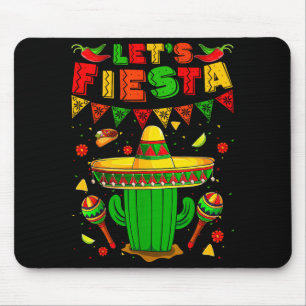 Lasst uns Cinco de Mayo Kaktus &amp; Sombrero feie Mousepad