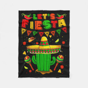 Lasst uns cinco de mayo Kaktus & Sombrero feiern Fleecedecke