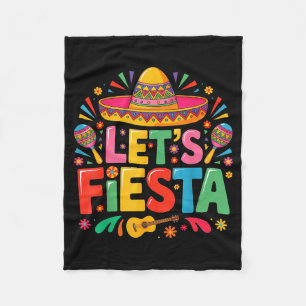 Lasst uns cinco de mayo mexikanische Party Männer Fleecedecke