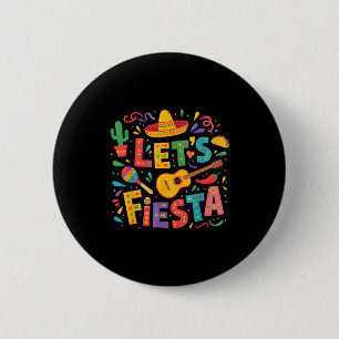 Lasst uns Cinco de Mayo Sombrero mexikanische Part Button