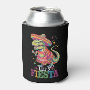 Lasst uns Cinco De Mayo T-Rex-Dinosaurier-Fest fei Dosenkühler