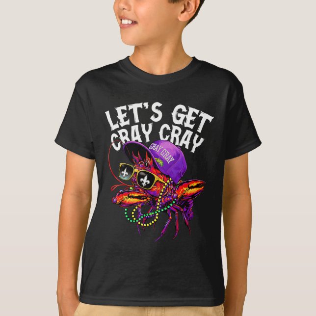 Lasst uns Cray Dabbing Crawfish Mardi Gras Men Wom T-Shirt (Vorderseite)