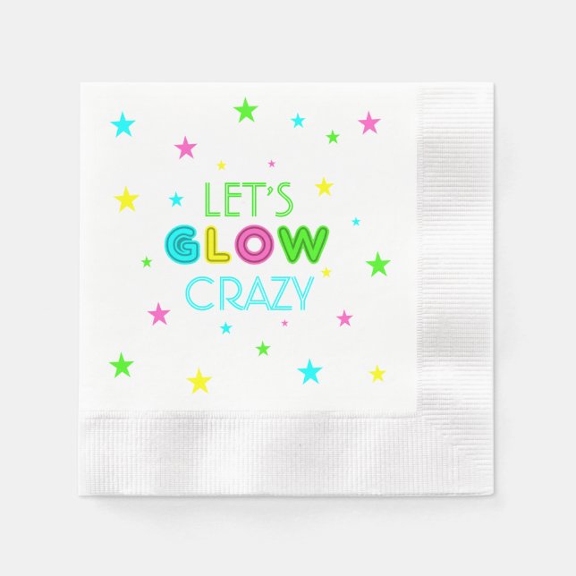 Lasst uns Crazy Party glühen Serviette (Vorderseite)