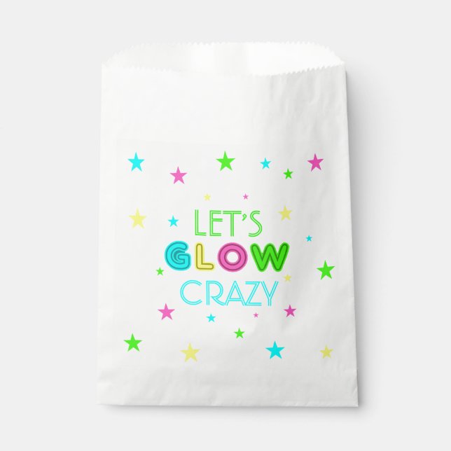 Lasst uns Crazy Party Napkins Papierplatte glühen Geschenktütchen (Vorderseite)