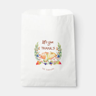 Lasst uns Danke Fall Wreath Pumpkin Erntedank gebe Geschenktütchen