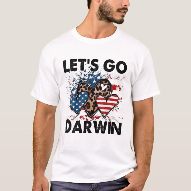 Lasst uns Darwin Men Women Kid Heart gehen T-Shirt (Vorderseite)