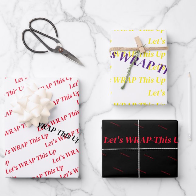 Lasst uns das aufwischen geschenkpapier set (Vorderseite)