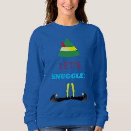 Lasst uns das blaue Sweatshirt der Frauen mit Elf 