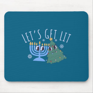 Lasst uns das Chrismukkah-Hanukkah-Weihnachts-Matc Mousepad