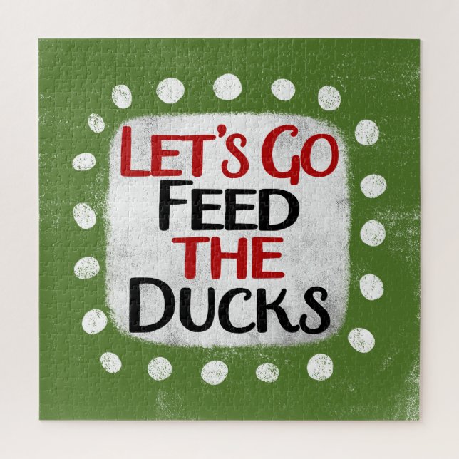 Lasst uns das Ducks Jigsaw-Puzzle Gefüttert Puzzle (Vertikal)
