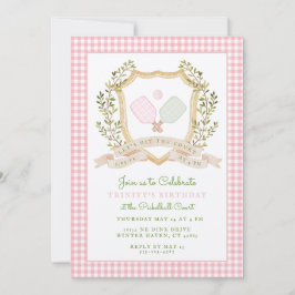 Lasst uns das Gericht treffen | Preppy Pickle Ball Einladung