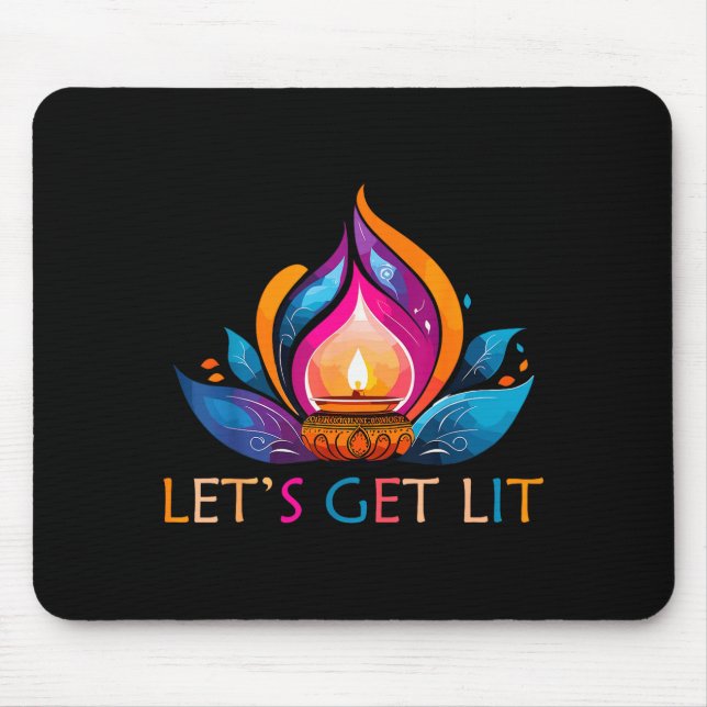 Lasst uns das glückliche Diwali-Fest der Lichter f Mousepad (Vorne)