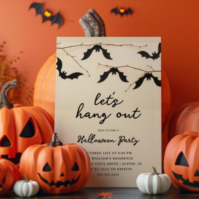Lasst uns das Halloween-Party der Hang Bats halten Einladung (Von Creator hochgeladen)