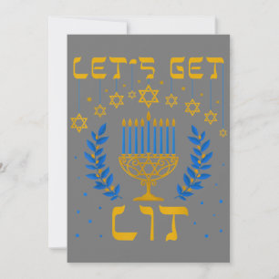 Lasst uns das Hanukkah-Shirt Jew Menorah Jewish au Einladung
