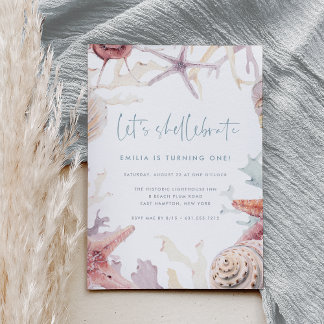 Lasst uns das Hellebrate | Summer Beach Birthday P Einladung