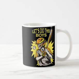 Lasst uns das machen Jungen Baseball Sportler Team Kaffeetasse