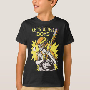 Lasst uns das machen Jungs Baseball Sport Spieler T-Shirt
