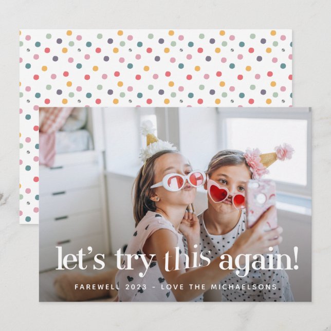 "Lasst uns das noch einmal versuchen" Dots Holiday (Vorne/Hinten)