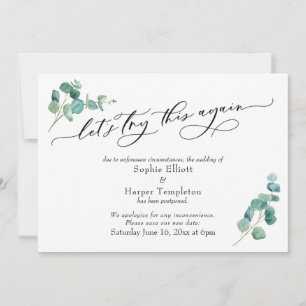 Lasst uns das nochmal versuchen Aufgeschobene Hoch Einladung