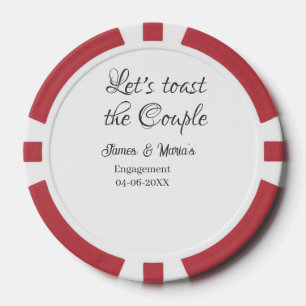 Lasst uns das Paar feiern Verlobungsfeier Name Dat Pokerchips