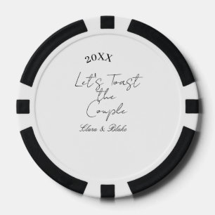 Lasst uns das Paar Verlobung Hochzeitsfeier proste Pokerchips