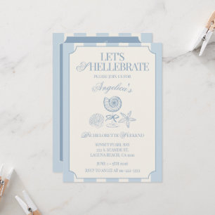 Lasst uns das Shellebrate Beach Bachelorette Itine Einladung