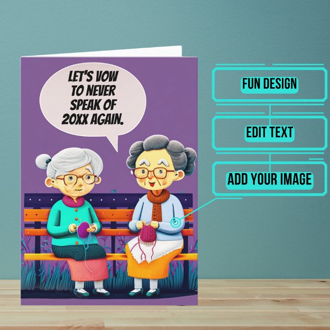 Lasst uns das Vetorecht haben, um nie über letztes Karte (Start the year off right by sending your loved ones this fun card.)