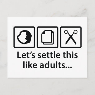 Lasst uns das wie Erwachsene regeln... Postkarte