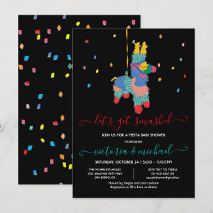 Lasst uns den Funny Piñata Baby Shower Invitat zer Einladung