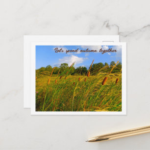 Lasst uns den Herbst zusammen verbringen Wilde Roh Postkarte